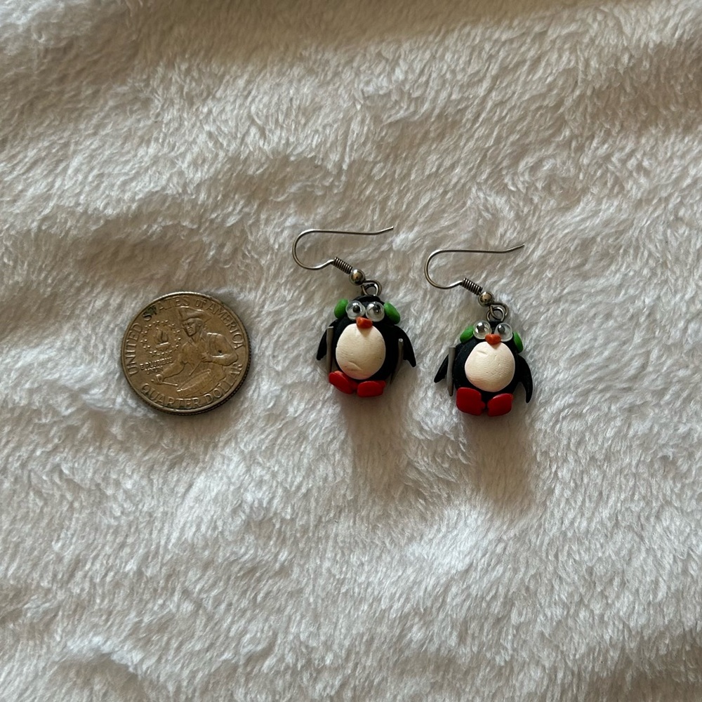 Penguin earrings - Picture 2 of 2
